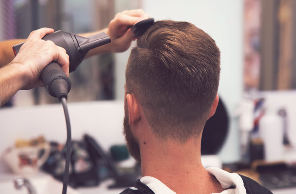 Man getting Haircut at Frank Barbarich